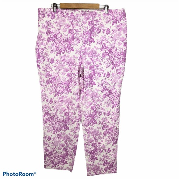Isaac Mizrahi Pants - Isaac Mizrahi 22W Tall Floral Print Pants Pull On